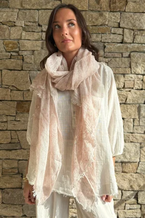 Speckled Rustic Scarf Blush